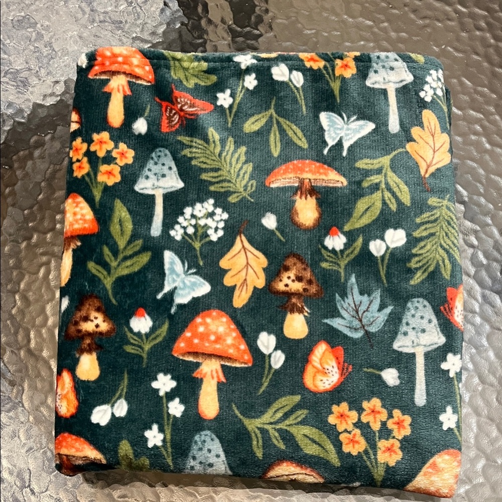 Fairytale Delight Mushrooms Butterflies Throw Blanket